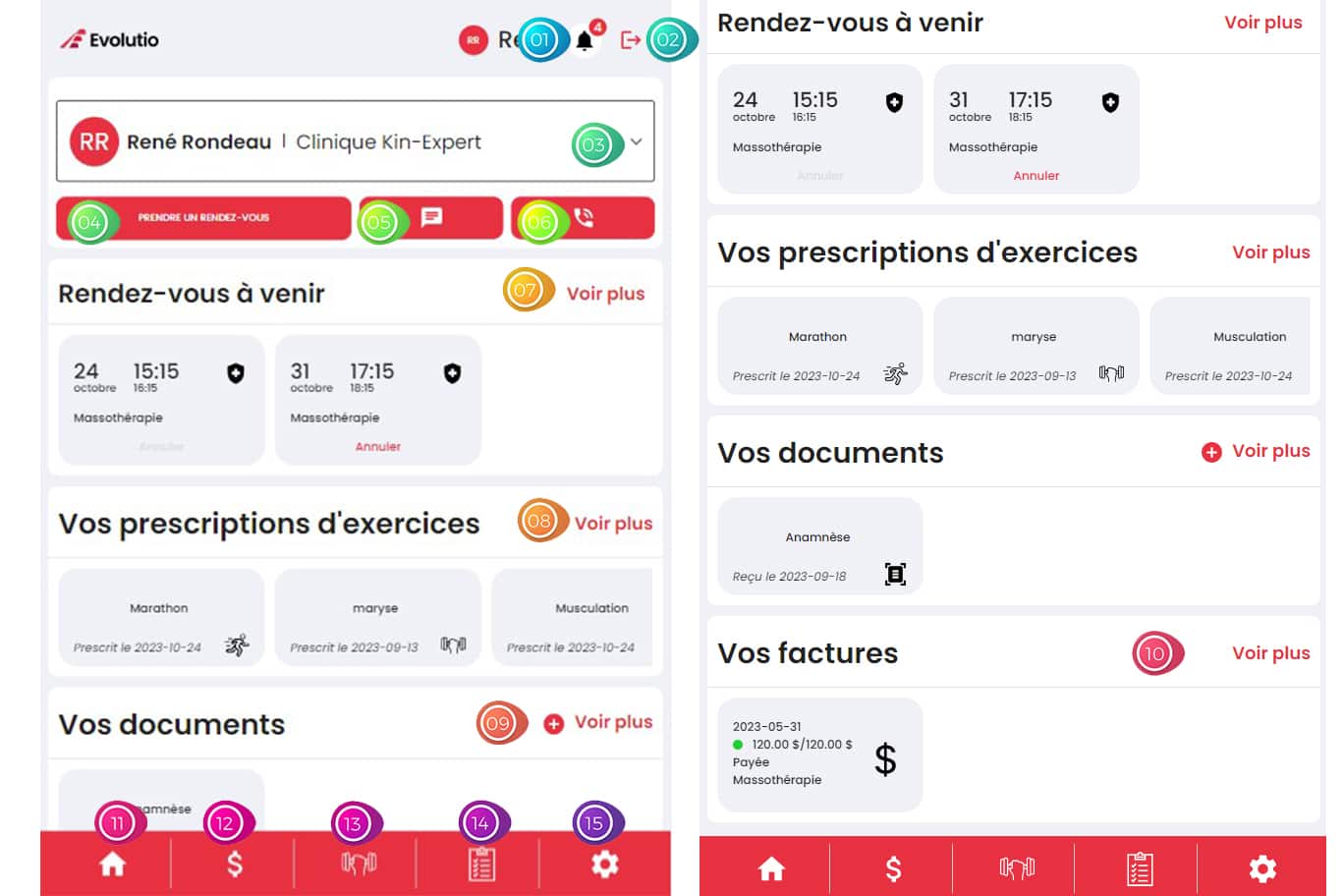 Application pour professionnels de la santé 8