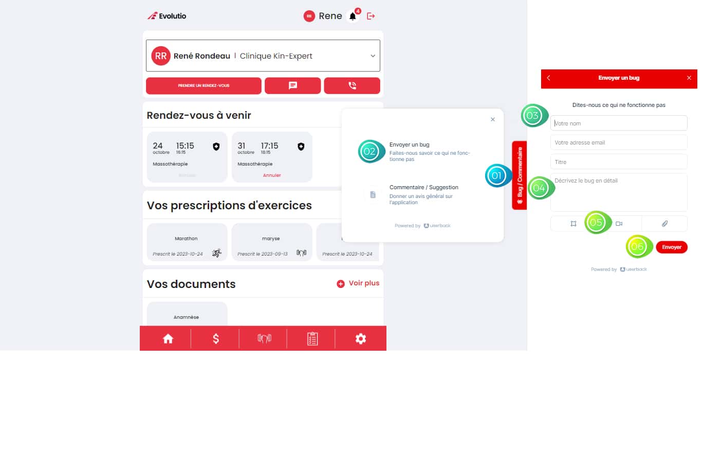 Application pour professionnels de la santé 14
