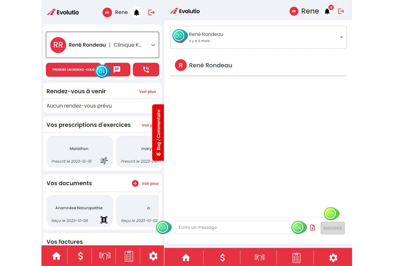 Application pour professionnels de la santé 16