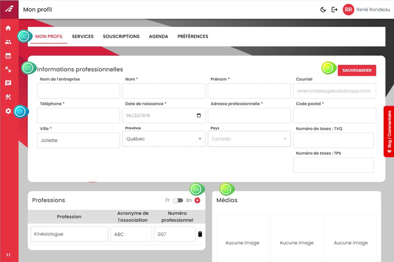 Application pour professionnels de la santé 1