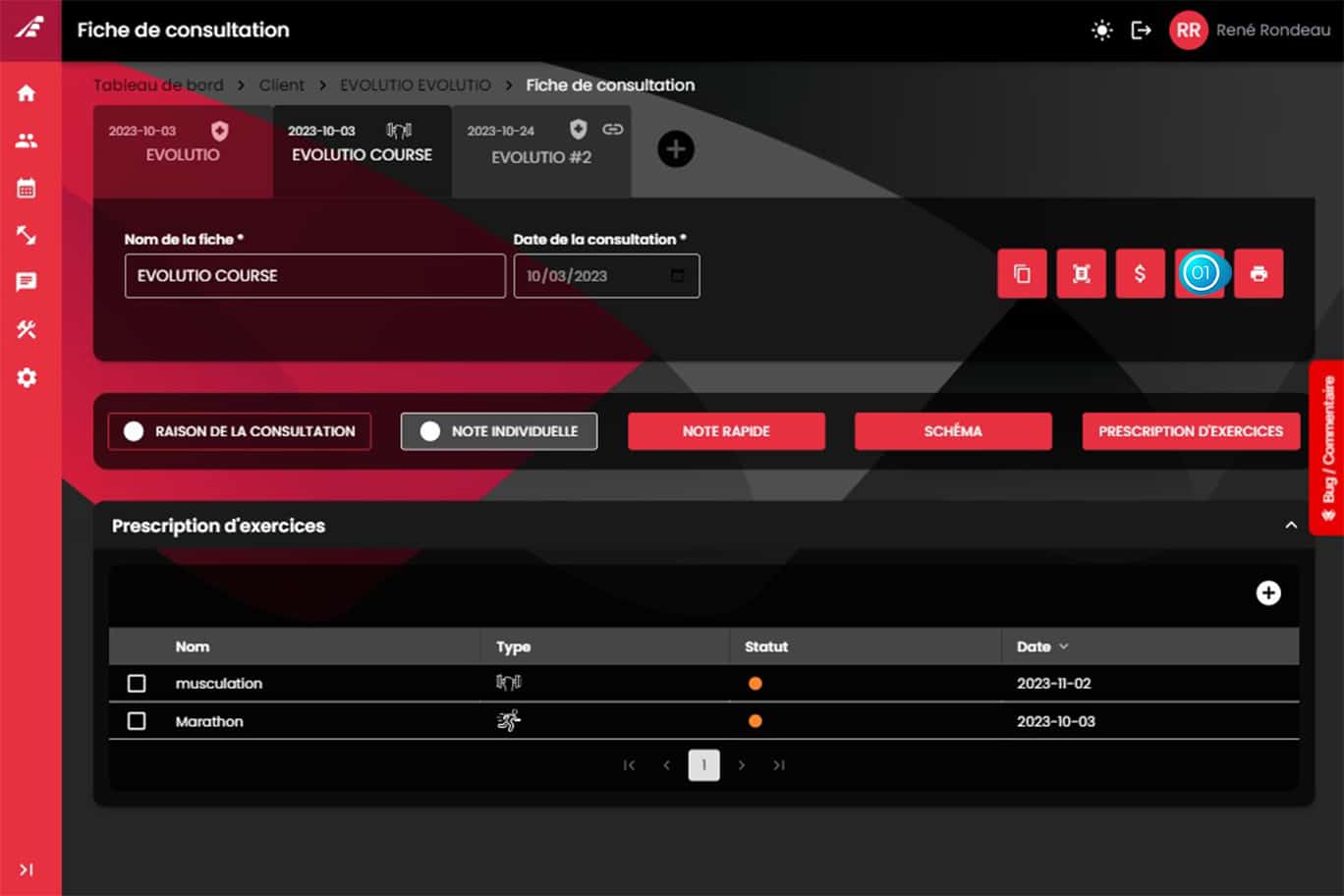 Application pour professionnels de la santé 16