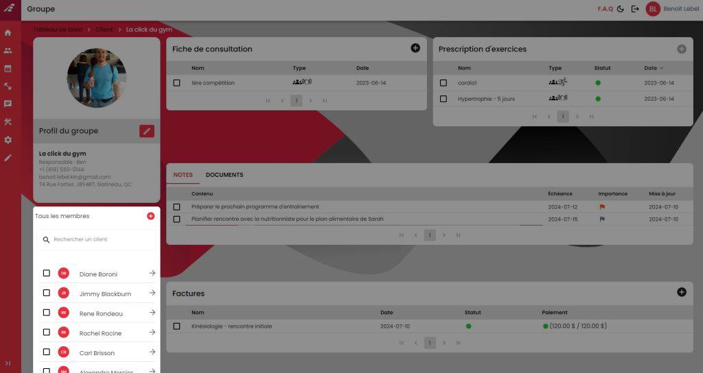 Application pour professionnels de la santé 1