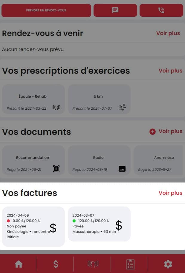 Application pour professionnels de la santé 10