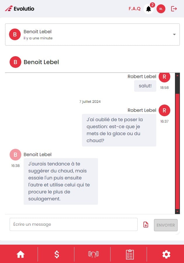 Application pour professionnels de la santé 11