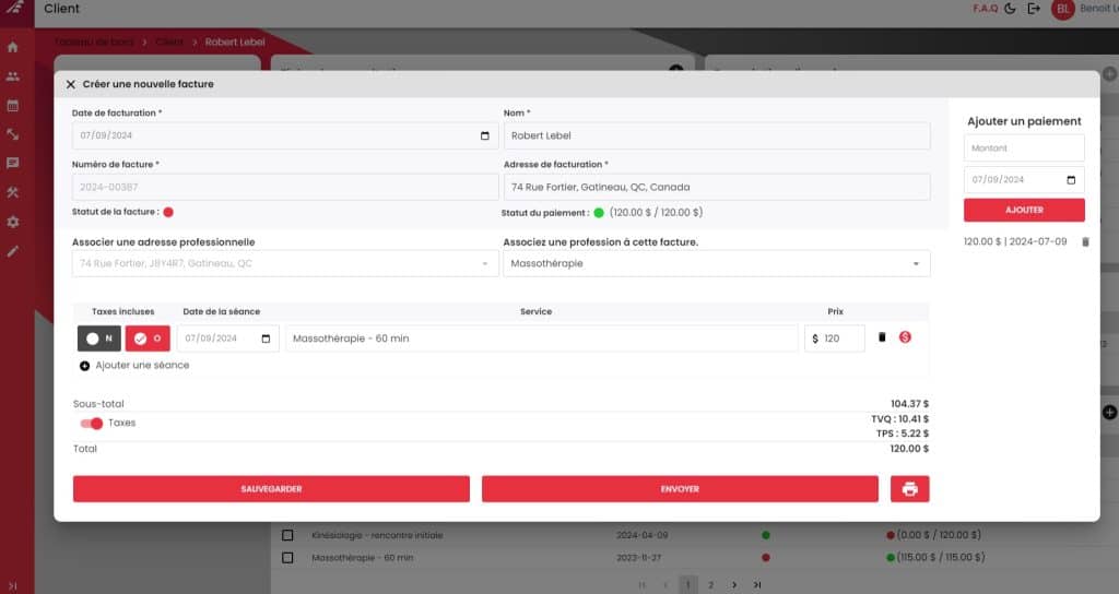 Application pour professionnels de la santé 1